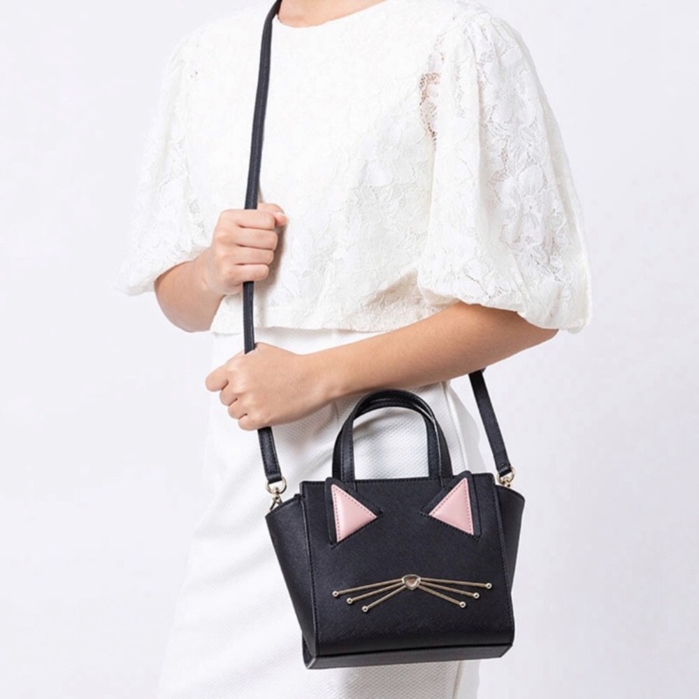 NWT Kate Spade Jazz Things Up Cat Mini Hayden Bag - Picture 7 of 8